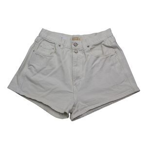 Original Jeanjer Shorts Womens 9 White High Rise Flat Front Double Button Zip